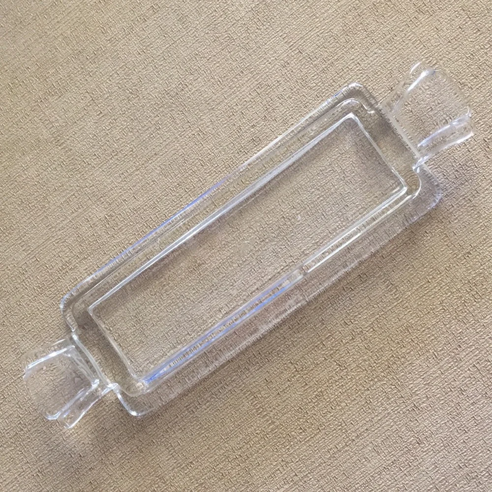 RARE Vintage Heisey Victorian Clear 1/4 Pound Covered Butter Dish with Handles